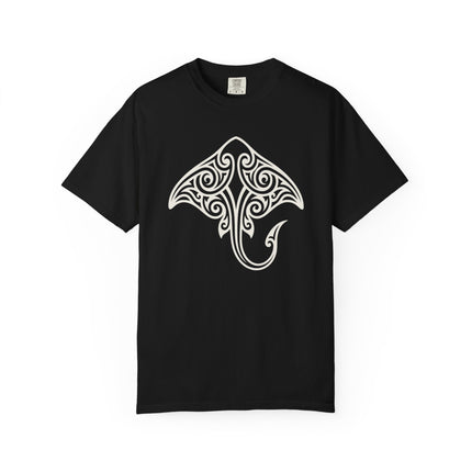 Tribal Stingray T-Shirt | Maori Polynesian Ocean Life Graphic Tee