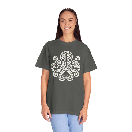 Tribal Octopus T-Shirt | Celtic Swirl Kraken Graphic Tee | Comfort Colors