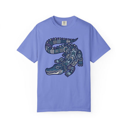 Mayan Crocodile T-Shirt | Tribal Indigenous Animal Graphic Tee