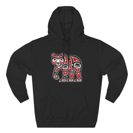 Indigenous Pacific Northwest Bear Art Hoodie | Tribal Formline Unisex Pullover Hoodie