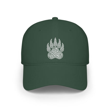 Celtic Bear Paw DTF Print Baseball Cap | Tribal Knotwork Art Hat
