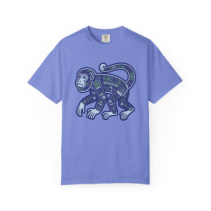 Mayan Monkey T-Shirt | Tribal Geometric Symbol Ancient Art Tee
