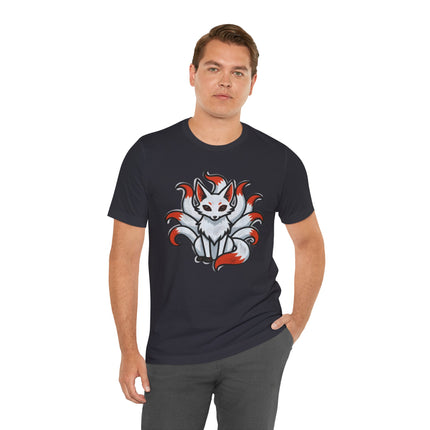 Nine Tailed Fox Kitsune T-Shirt | Japanese Mythology Spirit Fox Graphic Tee