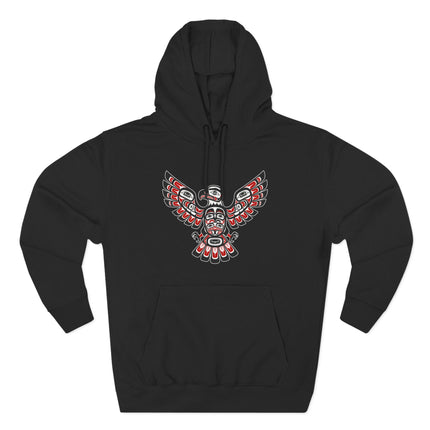 Indigenous Eagle Hoodie | Pacific Northwest Native American Art Pullover Hoodie