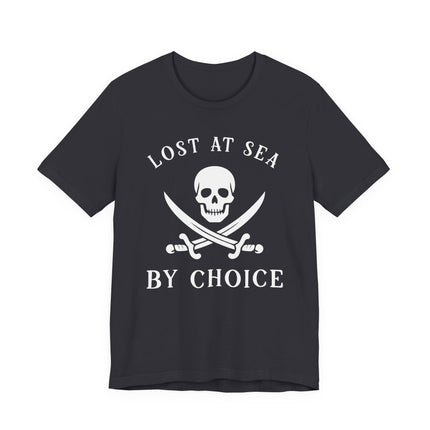 Lost At Sea By Choice Pirate Skull & Swords Graphic T-Shirt | V1