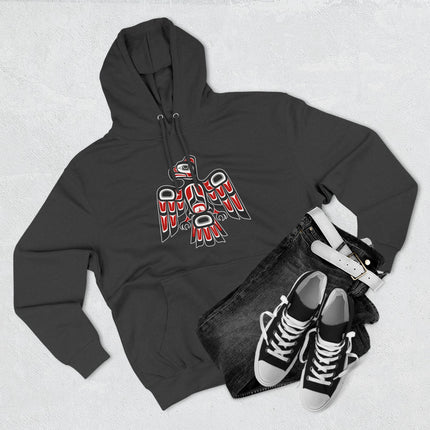 Native American Thunderbird Eagle Hoodie, Pacific NW Formline Art Pullover Hoodie
