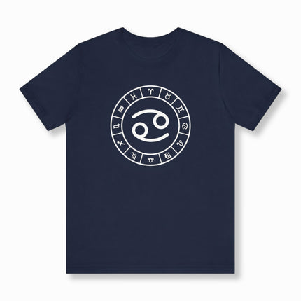 Cancer Sign Zodiac Wheel Astrology Symbol T-Shirt | V2