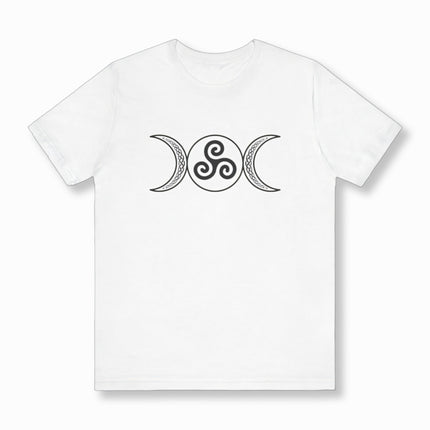 Triple Moon Goddess Triskelion Celtic Knotwork T-Shirt | Witchy Tee | V7