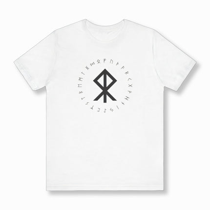 Norse Courage Bind Rune Viking T-Shirt | Runic Circle Unisex Tee | V1