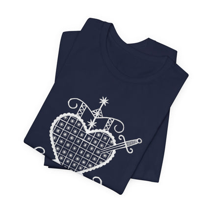 Erzulie Dentor Veve Celestial Heart Gothic T-Shirt | Voodoo Graphic Tee