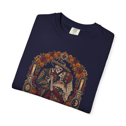 Hasta La Muerte T-Shirt | Skeleton Couple and Floral Romance