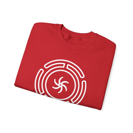Hekate wheel symbol pullover sweatshirt, unisex Greek goddess witchy design.