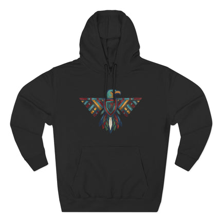 Colorful Thunderbird Hoodie | Native American Inspired Geometric Pullover Hoodie