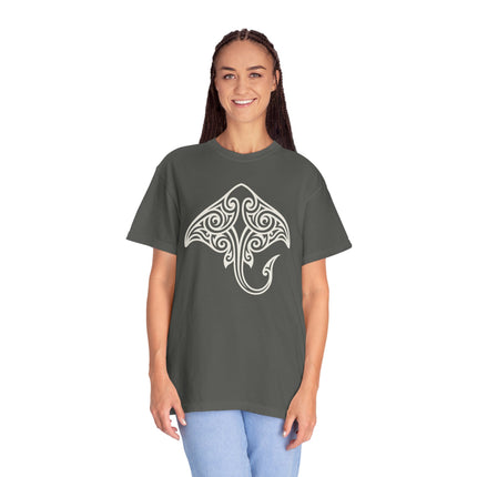 Tribal Stingray T-Shirt | Maori Polynesian Ocean Life Graphic Tee