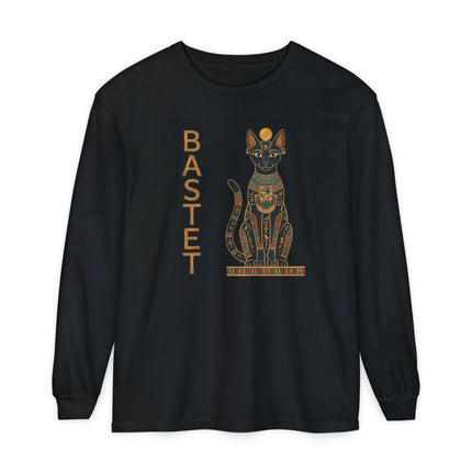 Bastet Cat T-Shirt | Ancient Egyptian Goddess Long Sleeve Tee