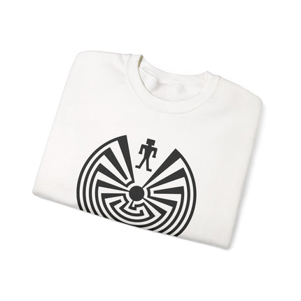 Man in the Maze Labyrinth Sweatshirt | I'itoi Native American Unisex Pullover V1