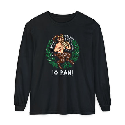 Io Pan Greek God Long Sleeve T-Shirt | Panpipes Mythology Graphic Tee