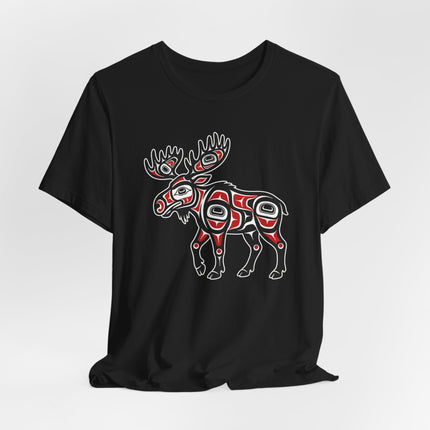 Moose Northwest Coast Art T-Shirt | Indigenous Formline Graphic | Moose
