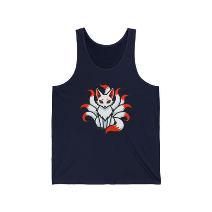 Nine-Tailed Fox Kitsune Tank Top | Japanese Mythology Graphic Tee Fox