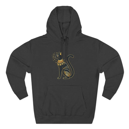Bastet Cat Hoodie with Gold Stars Hoodie | Ancient Egyptian Unisex Pullover V2