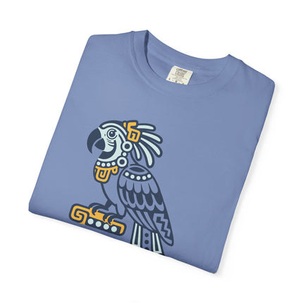 Mayan Parrot T-Shirt | Green Mesoamerican Inspired Bird Graphic