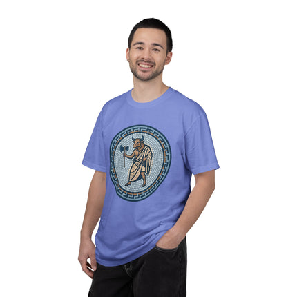 Greek Minotaur Mosaic T-Shirt | Mythology Labyrinth Axe Tee | Comfort Colors