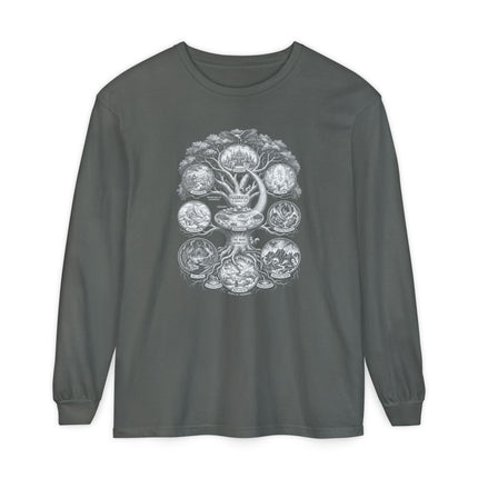 Nine Worlds Yggdrasil Long Sleeve T-Shirt | Norse World Tree Art