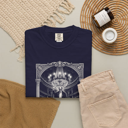 Phantom of the Opera T-Shirt | Gothic Theater and Chandelier Art