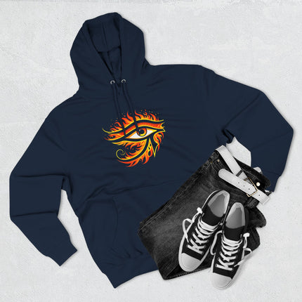 Eye of Ra Fiery Hoodie | Ancient Egyptian Sun God Symbol Unisex Pullover V3