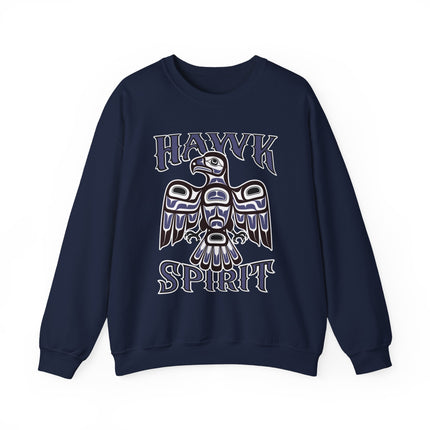 Hawk Spirit Native American Art Sweatshirt | Indigenous Eagle Pullover Sweatshirt