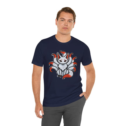 Nine Tailed Fox Kitsune T-Shirt | Japanese Mythology Spirit Fox Graphic Tee