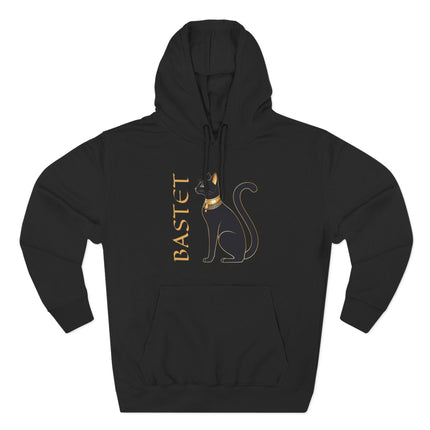 Bastet Cat Hoodie | Egyptian Goddess Graphic and Text Unisex Pullover V1