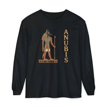 Egyptian God Anubis T-Shirt | Jackal-Headed Deity Art Long Sleeve Tee