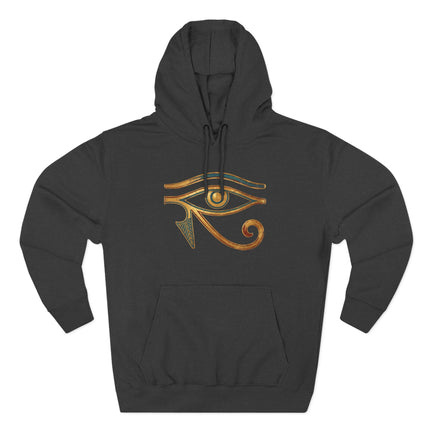 Eye of Horus Hoodie | Ancient Egyptian Symbol Gold & Blue Wadjet Pullover Hoodie