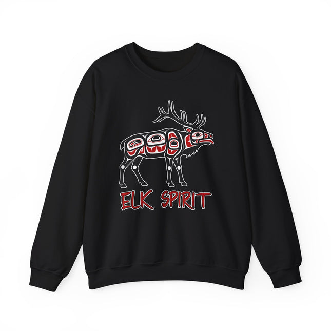 Elk Spirit Native American Formline Art Sweatshirt | Indigenous Pullover Sweatshirt