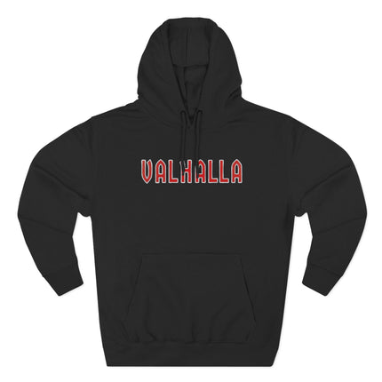 Valhalla Norse Mythology Hoodie | Viking Text Graphic Pullover Hoodie