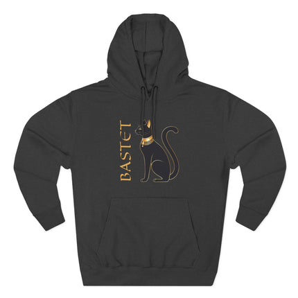 Bastet Cat Hoodie | Egyptian Goddess Graphic and Text Unisex Pullover V1