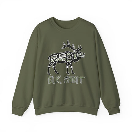 Elk Spirit Native American Formline Art Sweatshirt | Indigenous Pullover Sweatshirt