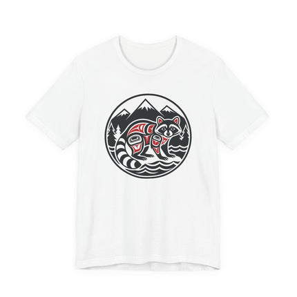 Raccoon Formline Art T-Shirt | Indigenous PNW Wildlife Tee | Raccoon