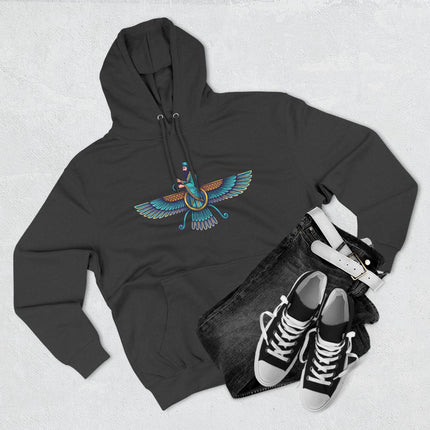 Persian Faravahar Hoodie - Zoroastrian Symbol Spiritual Art