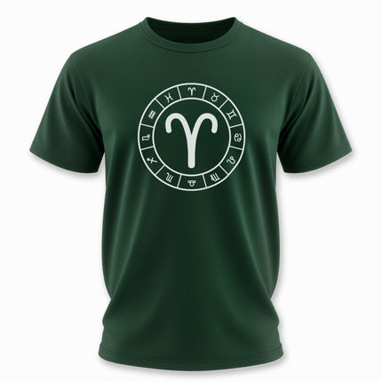 Aries Zodiac Sign Astrology Wheel T-Shirt | Zodiac Symbol Unisex Tee | V24