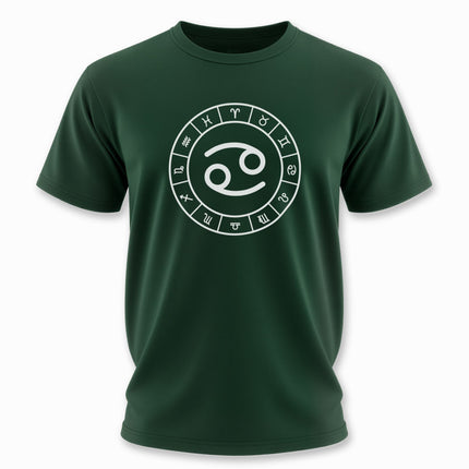 Cancer Sign Zodiac Wheel Astrology Symbol T-Shirt | V2