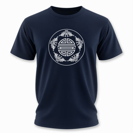 Chinese Five Blessings Bats Shou Longevity T-Shirt | Unisex Graphic Tee V4