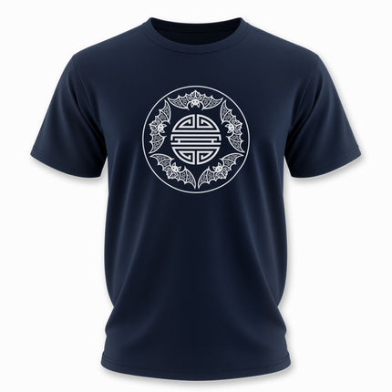Chinese Five Blessings Bats T-Shirt With Central Shou Symbol | Unisex Tee V1