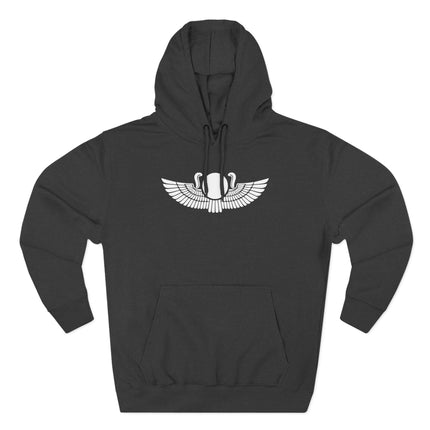 Egyptian Winged Sun Disk Hoodie | Unisex Graphic Pullover V1