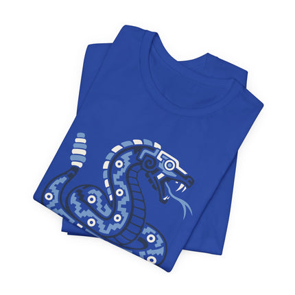 Aztec Rattlesnake T-Shirt | Coiled Green Serpent Graphic Design Tee