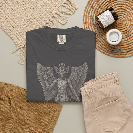 Pazuzu T-Shirt | Winged Mesopotamian Demon and Ornate Lettering