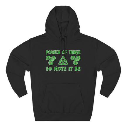 Power of Three So Mote It Be Triskelion Triquetra Hoodie | Pagan Witchy V1