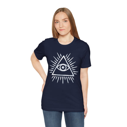 Eye of Providence graphic tee featuring the all-seeing eye symbol within a triangle.
