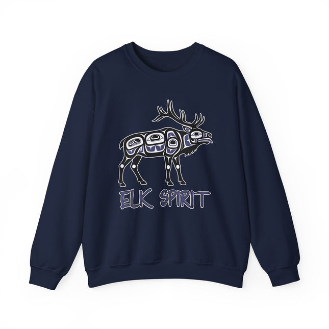 Elk Spirit Native American Formline Art Sweatshirt | Indigenous Pullover Sweatshirt